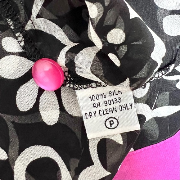 Bob Mackie Wearable Art Sheer Floral Kimono Blouse - Picture 7 of 7